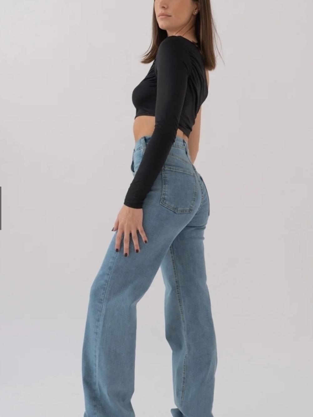MATCHA JEANS WIDELEG HIGH RISE - LIGHT BLUE